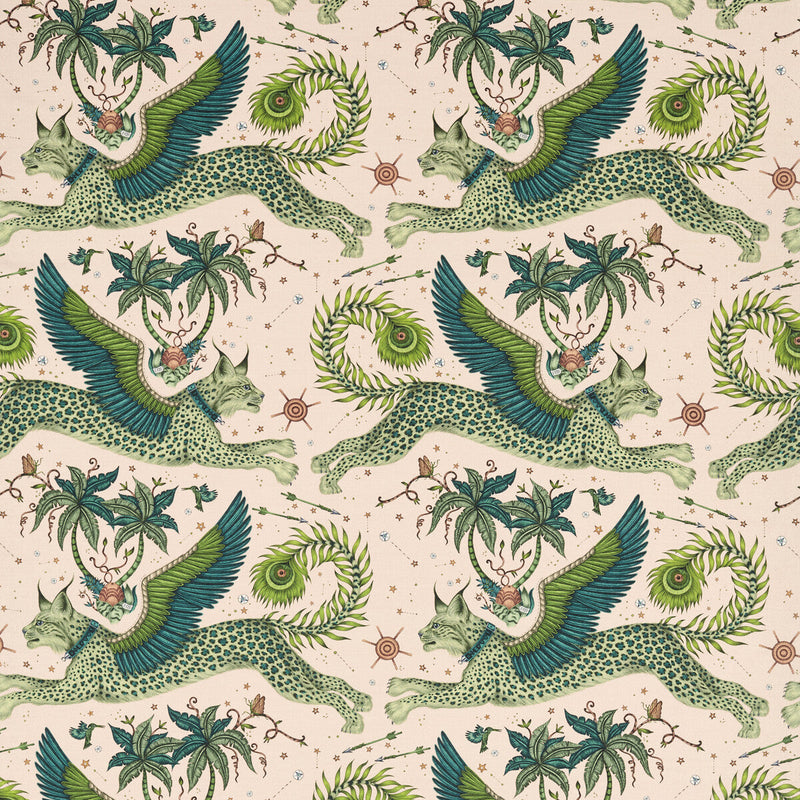 CLARKE AND CLARKE - LYNX LINEN- PINK - Fabric by the Yard PINK