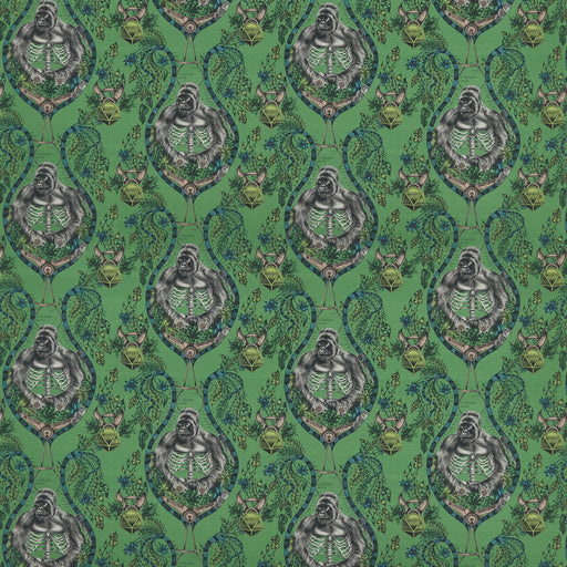 CLARKE AND CLARKE - SILVERBACK LINEN- GREEN - Fabric by the Yard GREEN