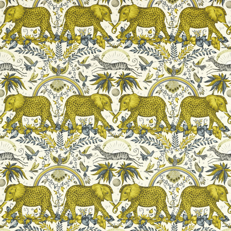 CLARKE AND CLARKE - ZAMBEZI LINEN- GOLD - Fabric by the Yard GOLD