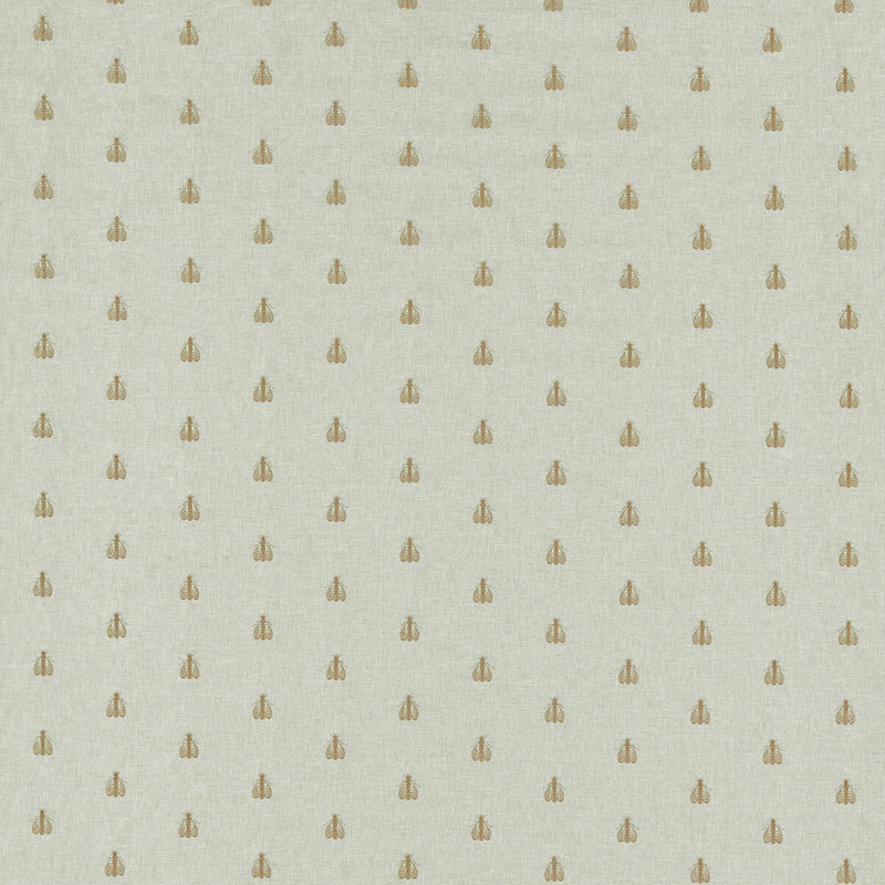 CLARKE AND CLARKE - FALENA- LINEN/GOLD - Fabric by the Yard LINEN/GOLD
