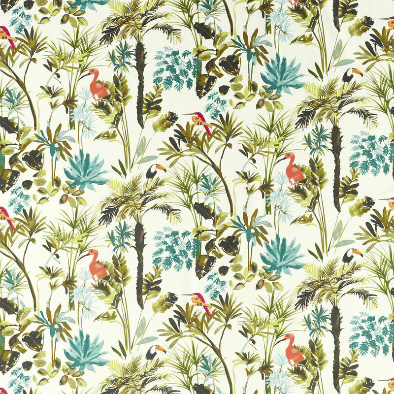 CLARKE AND CLARKE - PALM- SKY - Fabric by the Yard SKY