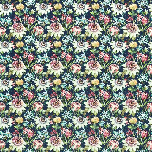 CLARKE AND CLARKE - PARADISE- MIDNIGHT VELVET - Fabric by the Yard MIDNIGHT VELVET