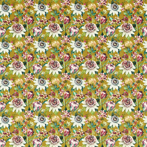 CLARKE AND CLARKE - PARADISE- OCHRE VELVET - Fabric by the Yard OCHRE VELVET