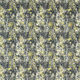 CLARKE AND CLARKE - ROSEDENE- CHARCOAL/CHARTREUSE - Fabric by the Yard