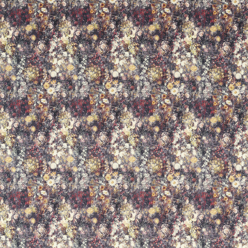 CLARKE AND CLARKE - ROSEDENE- RASPBERRY/OCHRE - Fabric by the Yard RASPBERRY/OCHRE