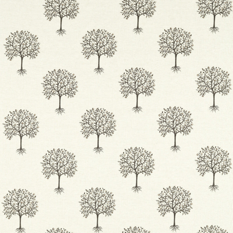 CLARKE AND CLARKE - BERGAMOT- CHARCOAL/LINEN - Fabric by the Yard CHARCOAL/LINEN