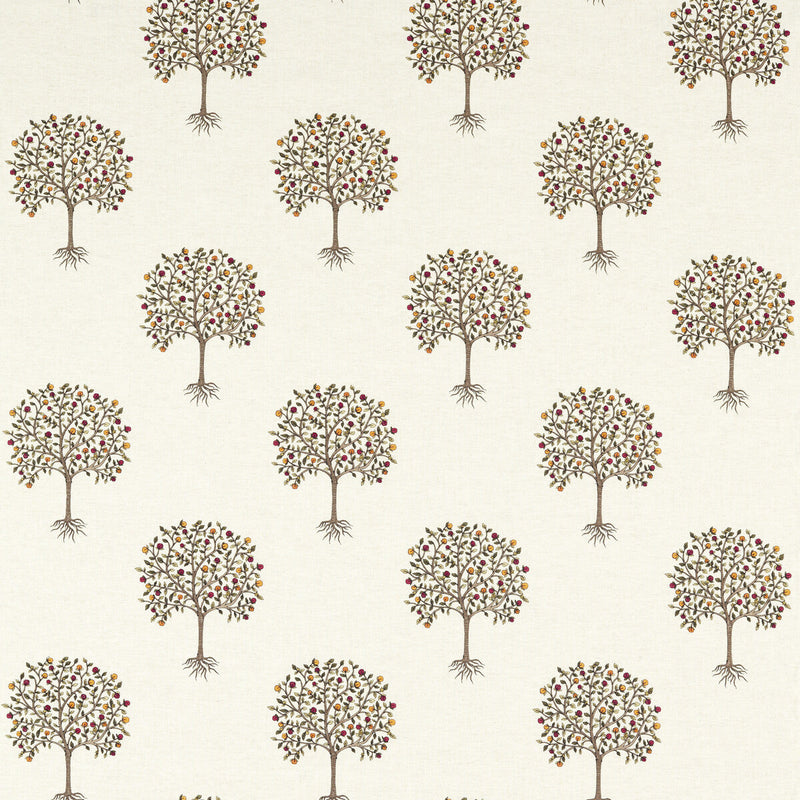CLARKE AND CLARKE - BERGAMOT- MULTI/LINEN - Fabric by the Yard MULTI/LINEN