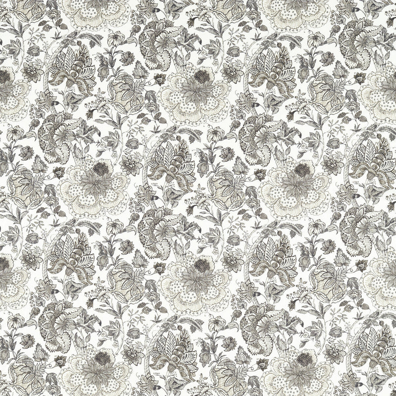 CLARKE AND CLARKE - LUCIENNE- CHARCOAL/LINEN - Fabric by the Yard CHARCOAL/LINEN