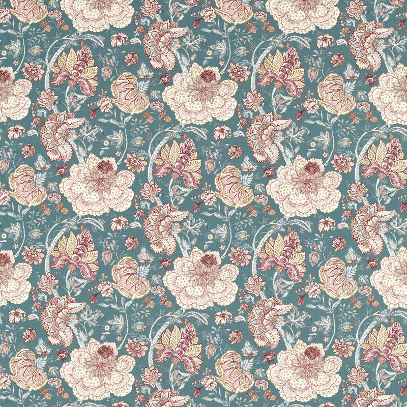 CLARKE AND CLARKE - LUCIENNE- TEAL - Fabric by the Yard TEAL