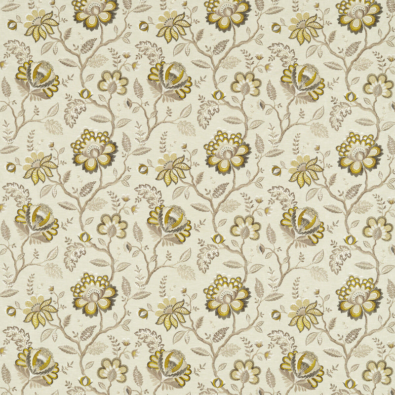 CLARKE AND CLARKE - ADELINE- ANTIQUE/CHARCOAL - Fabric by the Yard ANTIQUE/CHARCOAL