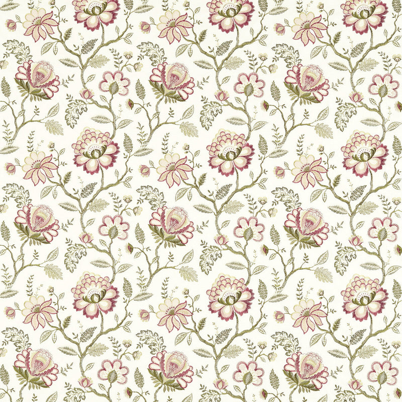CLARKE AND CLARKE - ADELINE- BLUSH/RASPBERRY - Fabric by the Yard BLUSH/RASPBERRY