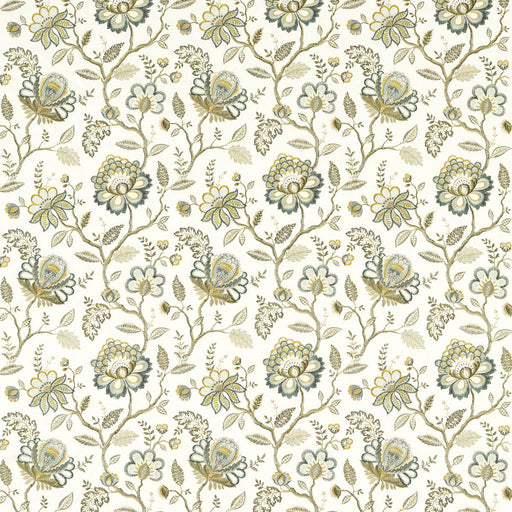 CLARKE AND CLARKE - ADELINE- TEAL - Fabric by the Yard TEAL