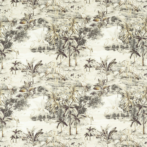 CLARKE AND CLARKE - HABITAT- CHARCOAL/LINEN - Fabric by the Yard CHARCOAL/LINEN