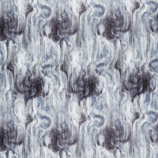 CLARKE AND CLARKE - TESSUTO- MIDNIGHT/SILVER - Fabric by the Yard MIDNIGHT/SILVER