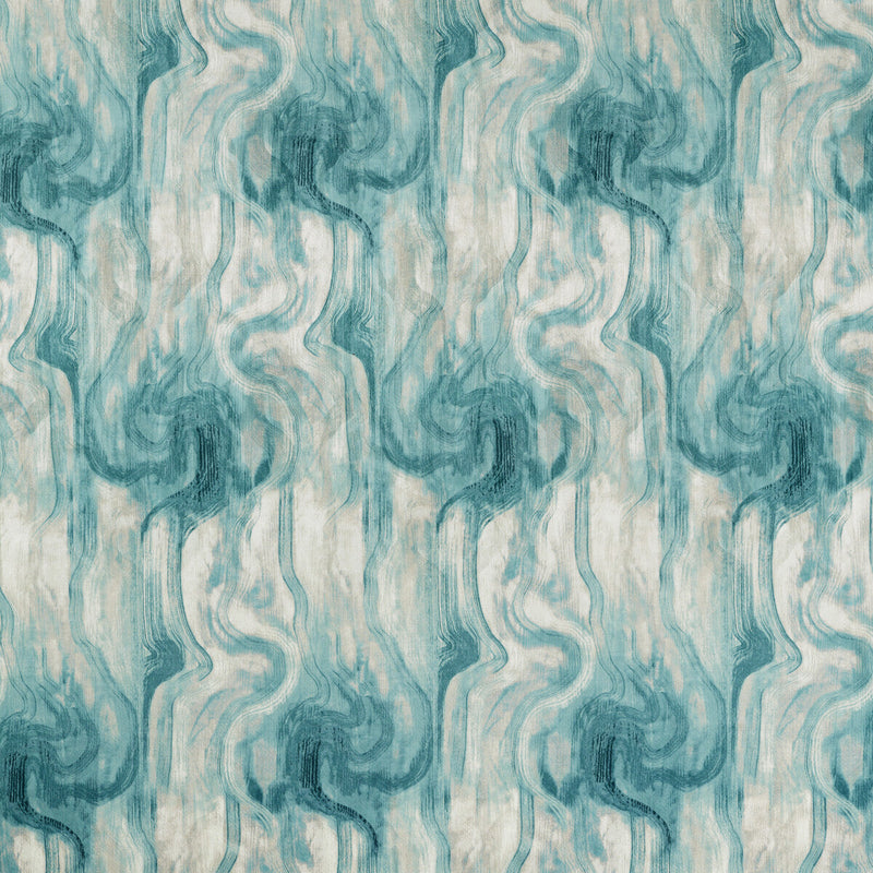 CLARKE AND CLARKE - TESSUTO- TEAL - Fabric by the Yard TEAL