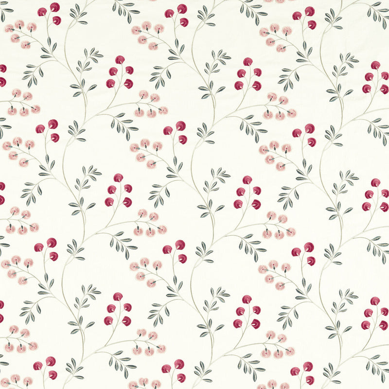 CLARKE AND CLARKE - ROCHELLE- BLUSH/RASPBERRY - Fabric by the Yard BLUSH/RASPBERRY