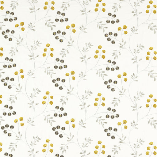 CLARKE AND CLARKE - ROCHELLE- PEWTER/CHARTREUSE - Fabric by the Yard PEWTER/CHARTREUSE