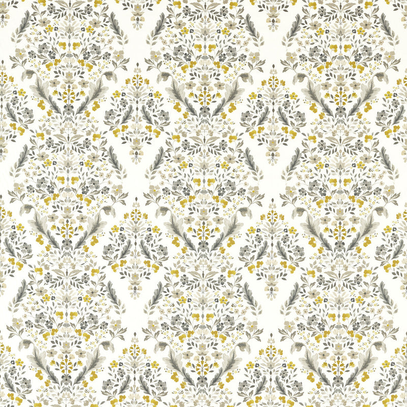 CLARKE AND CLARKE - GAWTHORPE- CHARCOAL - Fabric by the Yard CHARCOAL