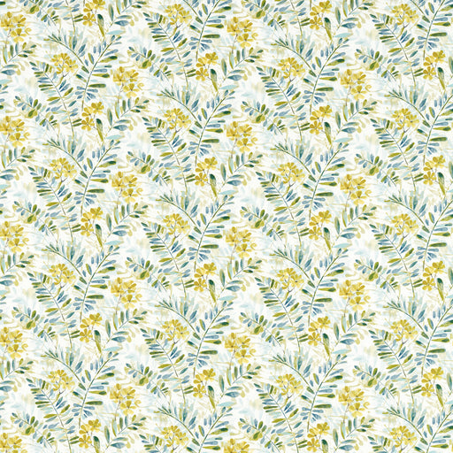 CLARKE AND CLARKE - NEW GROVE- DENIM/CITRUS - Fabric by the Yard DENIM/CITRUS