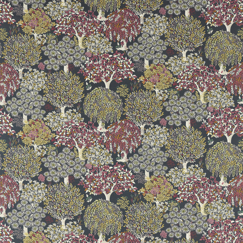 CLARKE AND CLARKE - TATTON- CHARCOAL - Fabric by the Yard CHARCOAL
