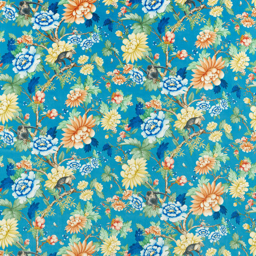 CLARKE AND CLARKE - F1589/01 - SAPPHIRE GARDEN - Fabric By the Yard