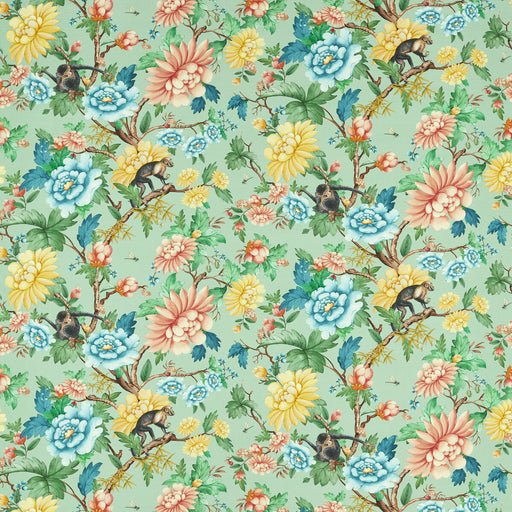 CLARKE AND CLARKE - F1603/02 - SAPPHIRE GARDEN - Fabric By the Yard