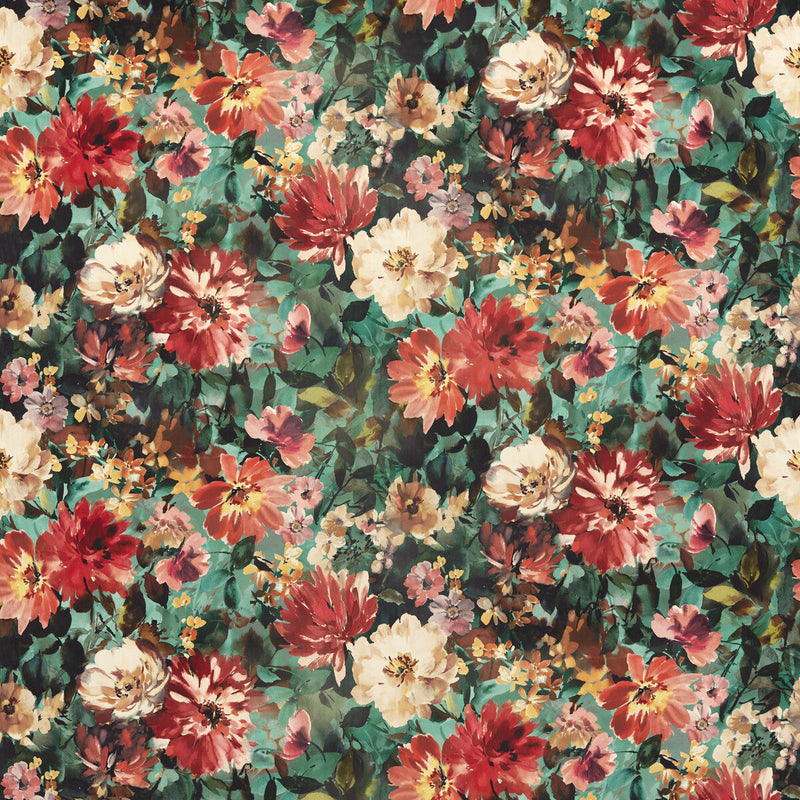 CLARKE AND CLARKE - TAHITI- ANTIQUE/MINERAL VELVET - Fabric by the Yard ANTIQUE/MINERAL VELVET