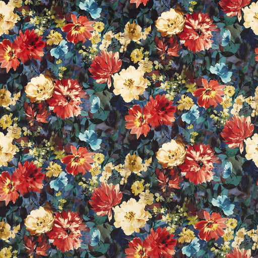 CLARKE AND CLARKE - TAHITI- MIDNIGHT VELVET - Fabric by the Yard MIDNIGHT VELVET