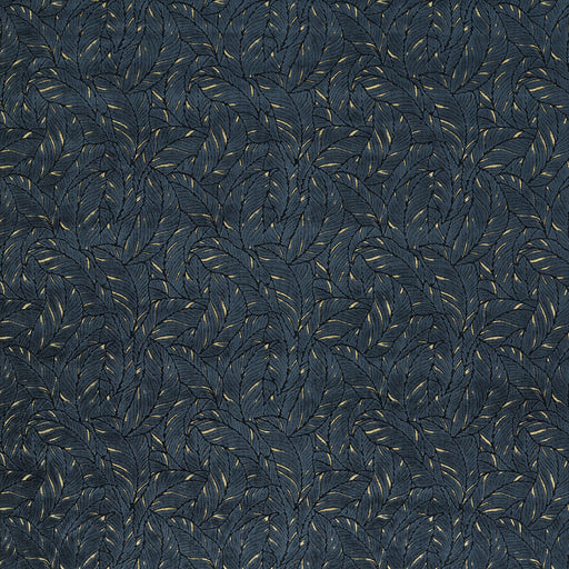 CLARKE AND CLARKE - SELVA- MIDNIGHT/GOLD VELVET - Fabric by the Yard MIDNIGHT/GOLD VELVET