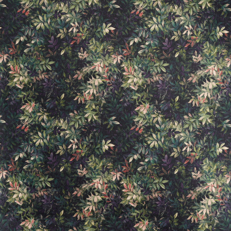 CLARKE AND CLARKE - CONGO- AMETHYST/EMERALD VELVET - Fabric by the Yard AMETHYST/EMERALD VELVET