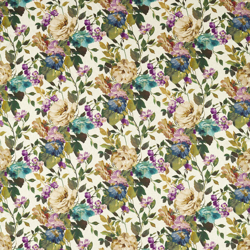 CLARKE AND CLARKE - BLOOM- AMETHYST - Fabric by the Yard AMETHYST