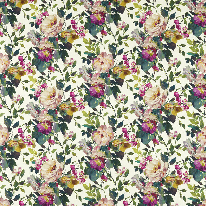 CLARKE AND CLARKE - BLOOM- FUCHSIA - Fabric by the Yard FUCHSIA