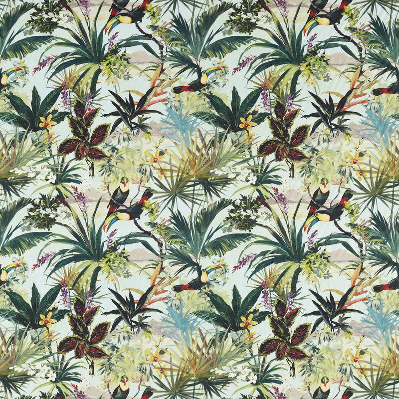 CLARKE AND CLARKE - TOUCAN- SKY - Fabric by the Yard SKY