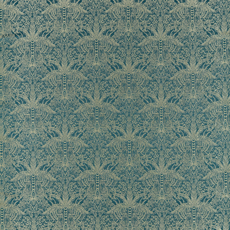CLARKE AND CLARKE - LEOPARDO- KINGFISHER JACQUARD - Fabric by the Yard KINGFISHER JACQUARD