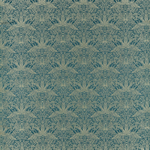 CLARKE AND CLARKE - LEOPARDO- KINGFISHER JACQUARD - Fabric by the Yard KINGFISHER JACQUARD