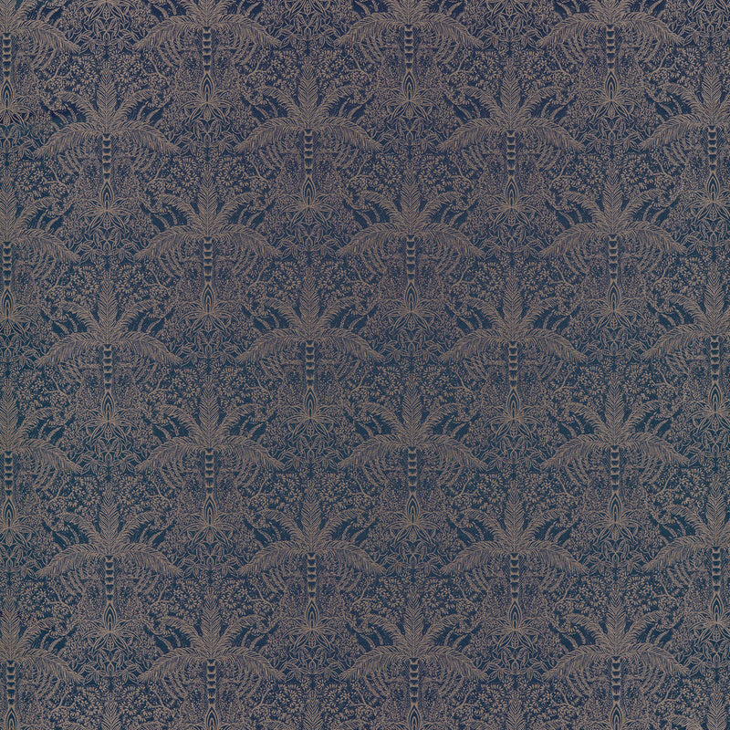 CLARKE AND CLARKE - LEOPARDO- MIDNIGHT/COPPER JACQUARD - Fabric by the Yard MIDNIGHT/COPPER JACQUARD
