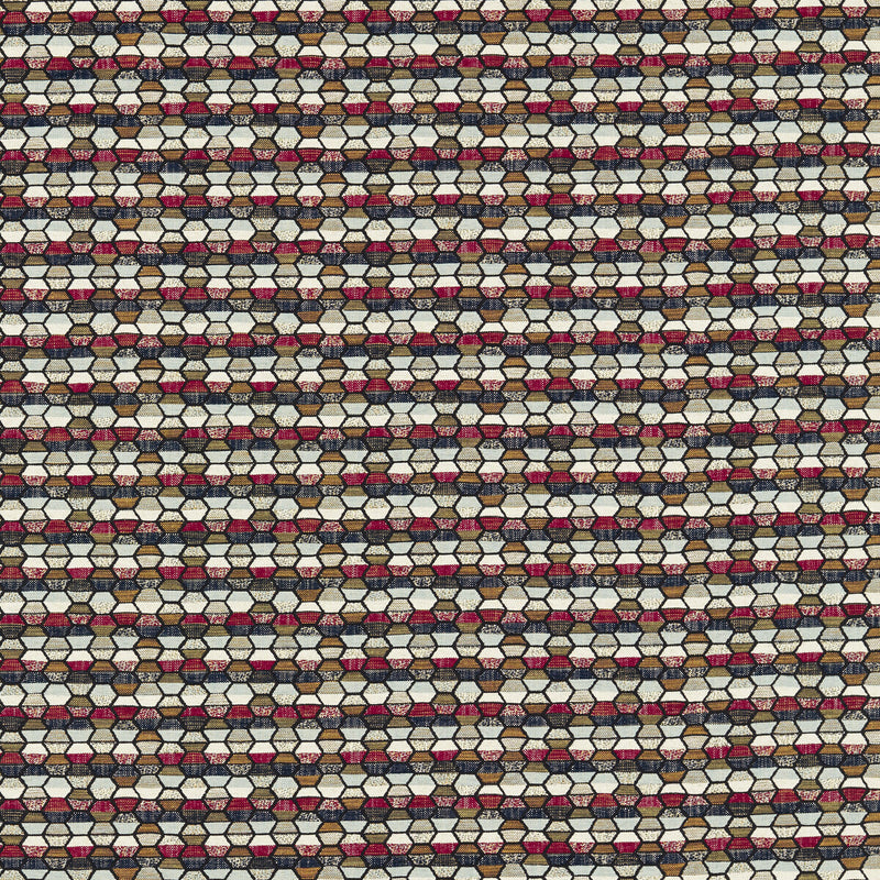 CLARKE AND CLARKE - COSMIC- MIDNIGHT/RUBY - Fabric by the Yard MIDNIGHT/RUBY