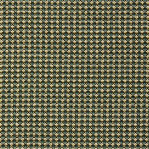 CLARKE AND CLARKE - LYRA- TEAL/CITRUS - Fabric by the Yard TEAL/CITRUS