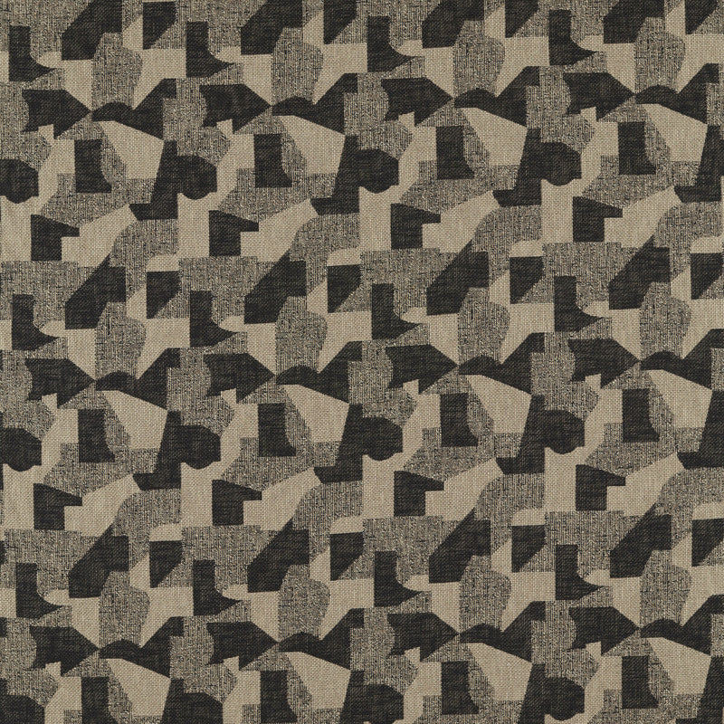 CLARKE AND CLARKE - ESPEN- CHARCOAL/LINEN - Fabric by the Yard CHARCOAL/LINEN