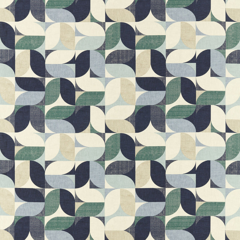 CLARKE AND CLARKE - RENO- MINERAL/NAVY - Fabric by the Yard MINERAL/NAVY