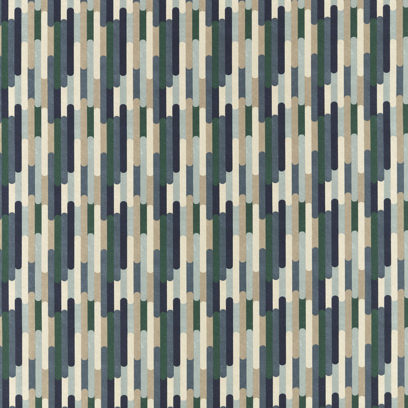 CLARKE AND CLARKE - SEATTLE- MINERAL/NAVY - Fabric by the Yard MINERAL/NAVY