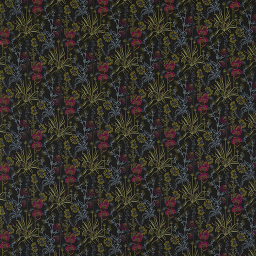 CLARKE AND CLARKE - ELMSDALE JACQUARD- NOIR - Fabric by the Yard NOIR
