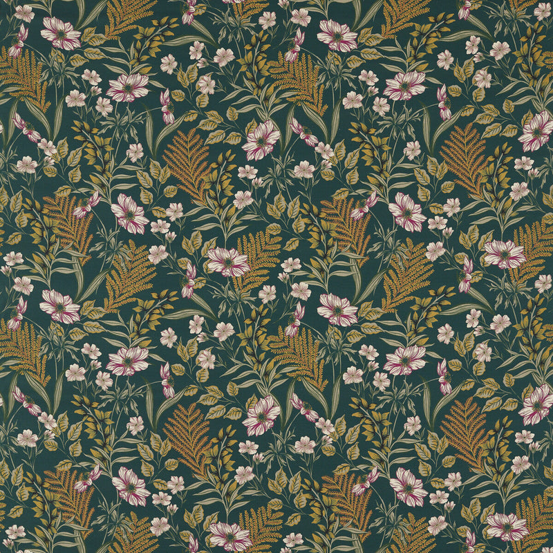 CLARKE AND CLARKE - HAZELBURY LINEN- FOREST - Fabric by the Yard FOREST