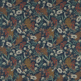 CLARKE AND CLARKE - HAZELBURY LINEN- MIDNIGHT/SPICE - Fabric by the Yard
