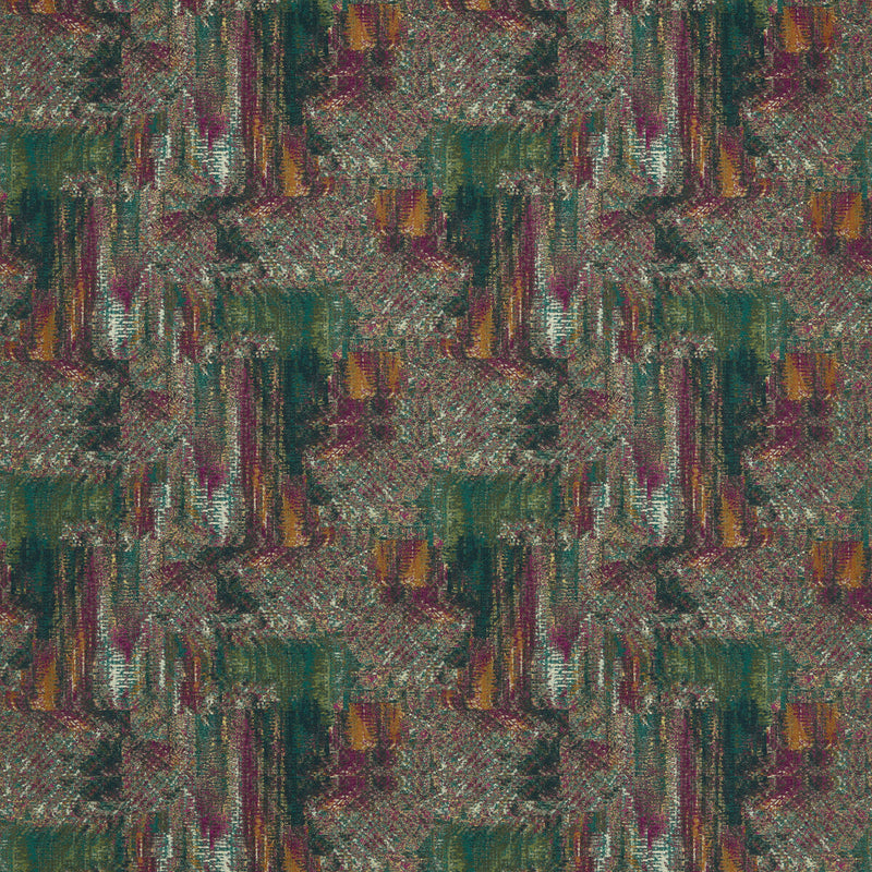CLARKE AND CLARKE - HILLCREST VELVET- FOREST/RASPBERRY - Fabric by the Yard FOREST/RASPBERRY