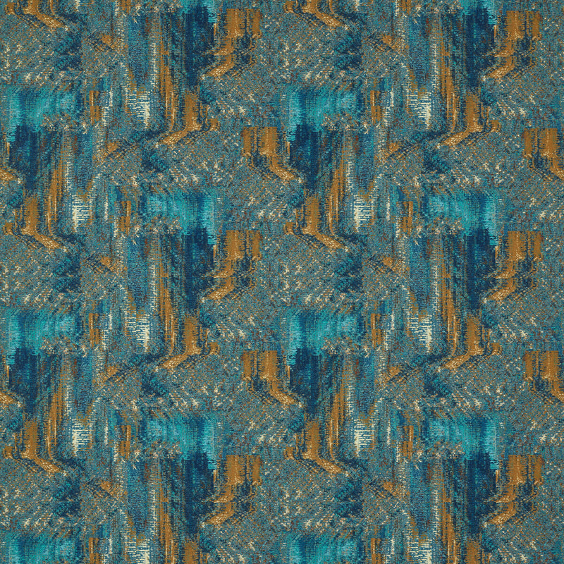 CLARKE AND CLARKE - HILLCREST VELVET- TEAL/SPICE - Fabric by the Yard TEAL/SPICE