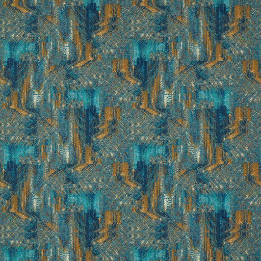 CLARKE AND CLARKE - HILLCREST VELVET- TEAL/SPICE - Fabric by the Yard TEAL/SPICE