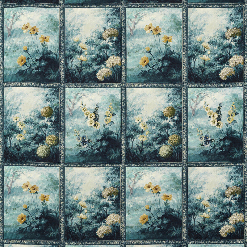 CLARKE AND CLARKE - ARTUS- DENIM OCHRE - Fabric by the Yard DENIM OCHRE