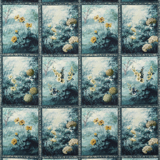 CLARKE AND CLARKE - ARTUS- DENIM OCHRE - Fabric by the Yard DENIM OCHRE