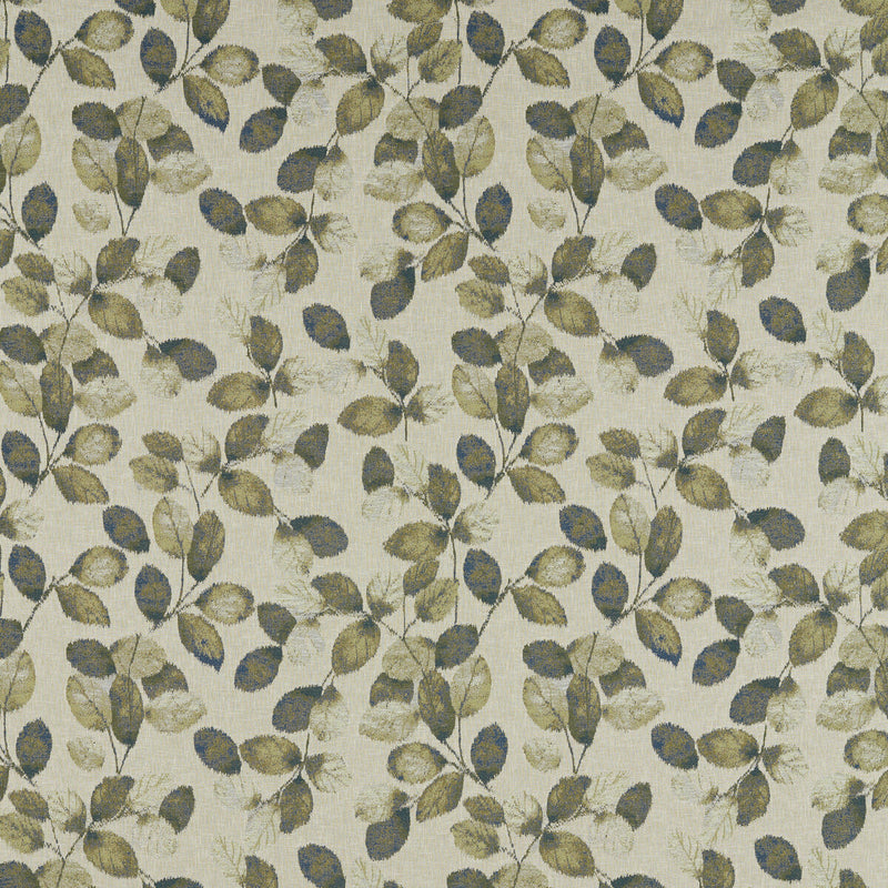 CLARKE AND CLARKE - NORTHIA- OLIVE PEACOCK - Fabric by the Yard OLIVE PEACOCK